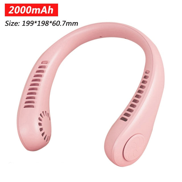 Portable 5000mAh Hanging Neck Fan