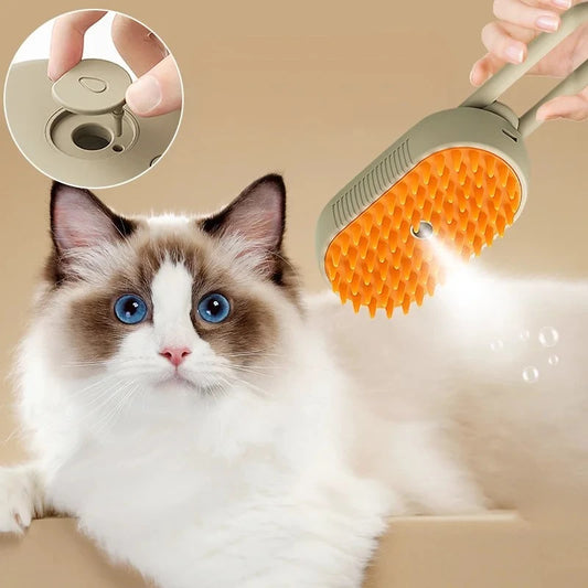 3-in-1 Pet Steam Grooming Brush