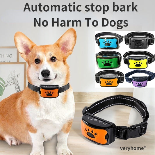 Pet Dog Anti Barking Device USB Electric Ultrasonic Dogs Training Collar